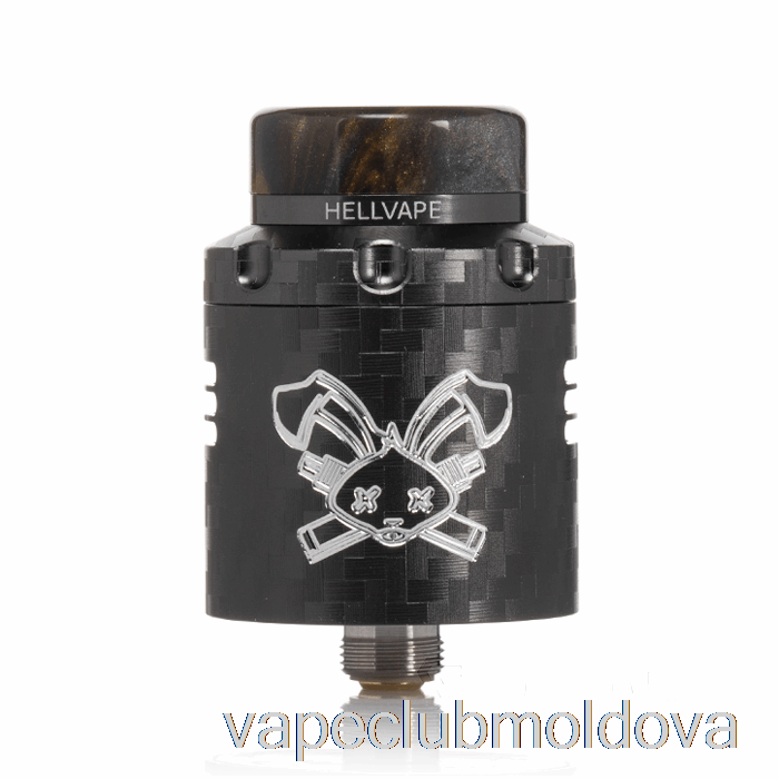 Vape Mod Hellvape Dead Rabbit V3 24mm Rda Gunmetal Fibră De Carbon